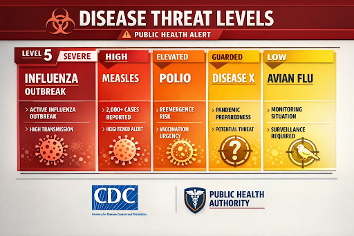 Public health warning about five infectious disease threats in 2026 as childhood vaccination rates decline